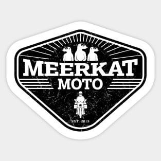 Meerkat Moto with Adventure Motorcycle Rider Sticker